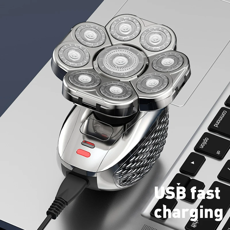 Suttik LK-9300 Multifunction Men 9D Independently 9 Cutter Floating Head Waterproof Electric Razor USB Charge Trimmer for Men