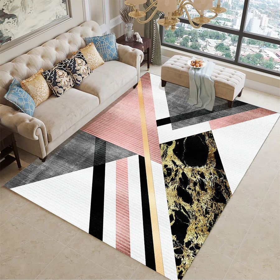 Manufacturer Produce High Quality Area Carpets Nordic Style Carpet 3D Printed Pattern Rug Machine Made Non-Slip Area Floor Mats