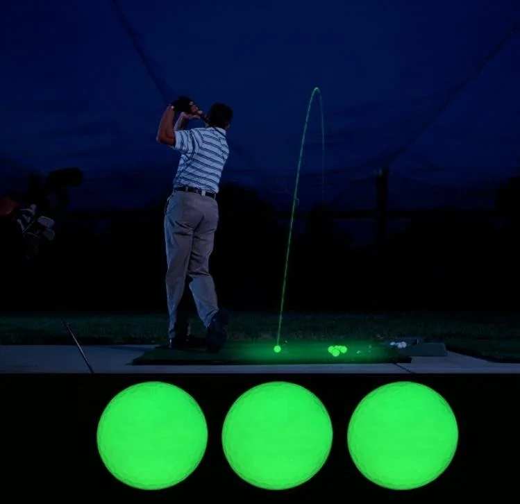 Golf Ball Glow night flyer Conformation luminous night Golf  With Logo glow in the dark golf balls