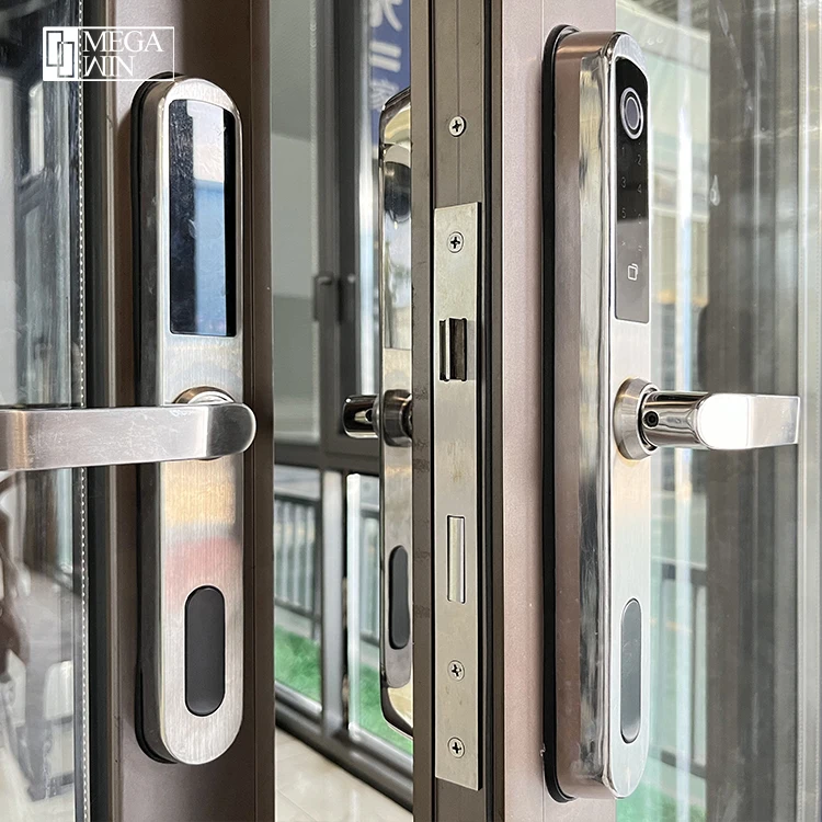 Foshan Doors And Windows Factory Price Patio Double Glazed Glass Exterior Sliding Bifold Aluminum Door