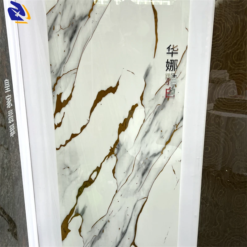 Not Self-adhesive PVC Interior Film High Glossy Marble PVC Film Anti-scratch Furniture Laminating PVC Film For Wall Decoration