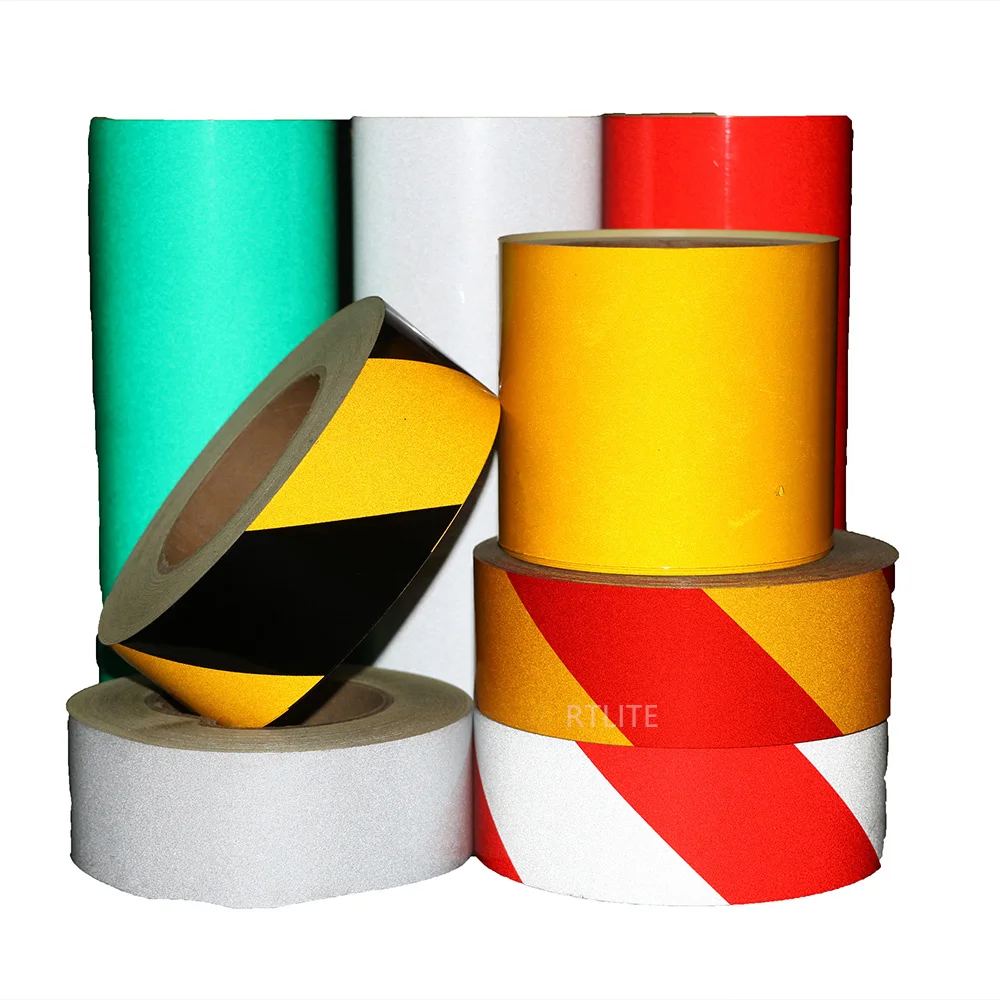 Commercial Grade Self Adhesive Advertisement Grade Glass Bead Reflective Vinyl Sticker Sheeting Rolls