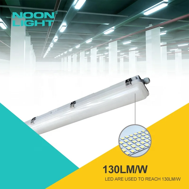 Factory Wholesale Price Waterproof Linear Vapor Lamp Warehouse Industrial Smart Motion Sensor LED Tri Proof Light