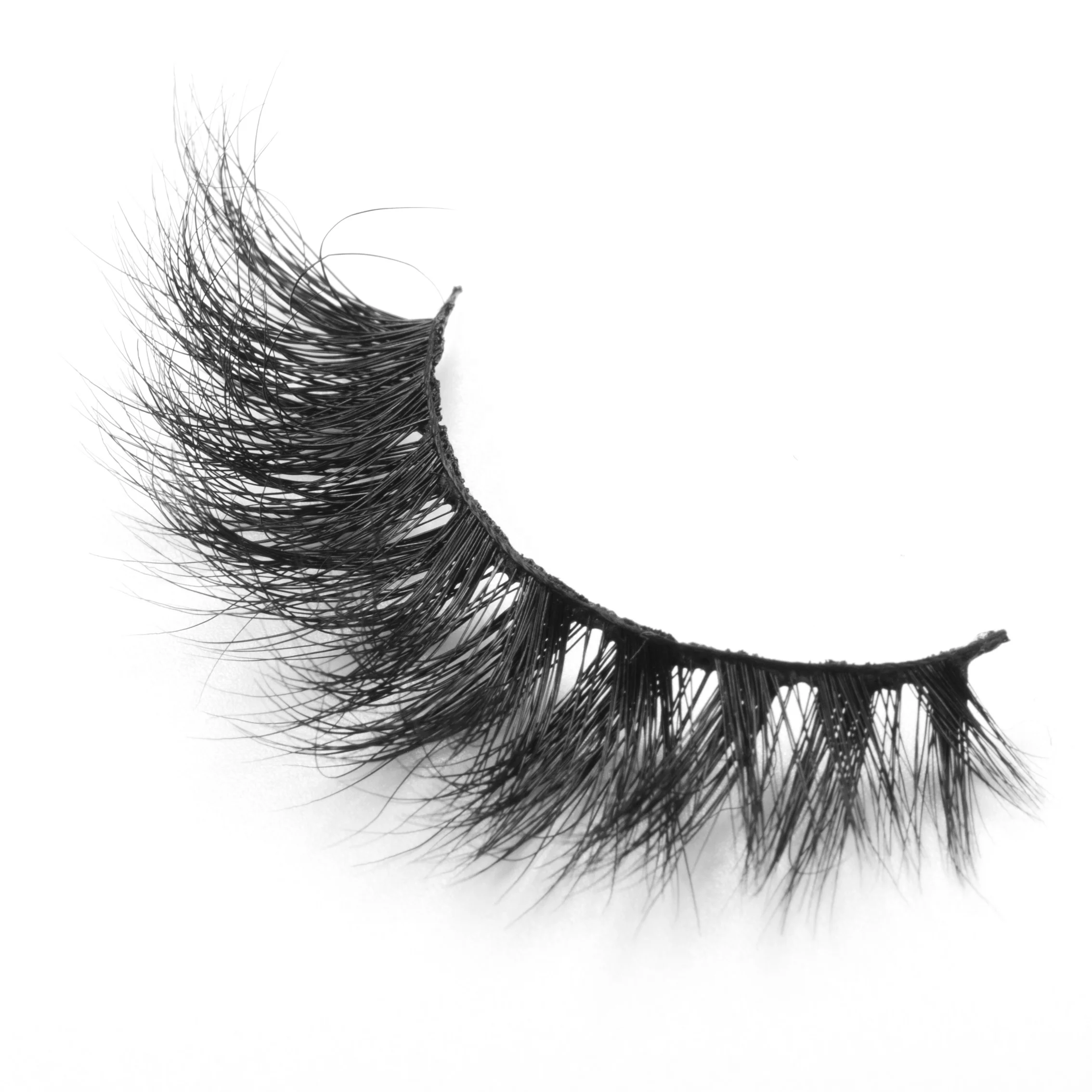 Natural Strip Real 3D Mink Eyelashes Banana Lashes 3D Fanscustom Lashes Packaging Bottom Mink Lashes Long Mink Eyelash