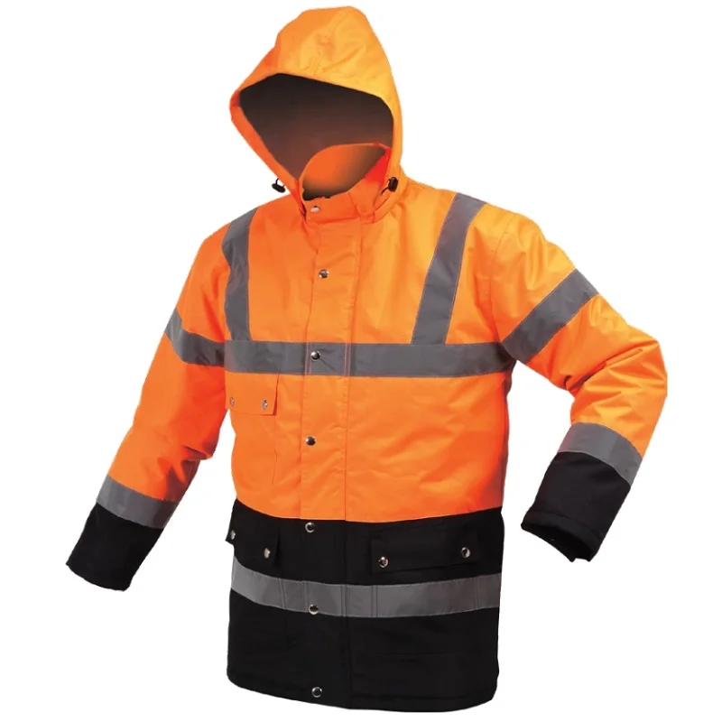 YATO YT-80953 HI-VIS ORANGE WINTER JACKET SIZE XL REFLECTIVE WATERPROOF WINTER SAFETY JACKET HEALTH&SAFETY ARTICLES HAND TOOLS