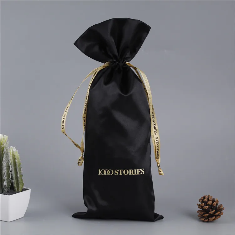 Luxurious European Style Satin Silk Jewelry Drawstring Pouch Bag Satin Makeup Packaging Bag