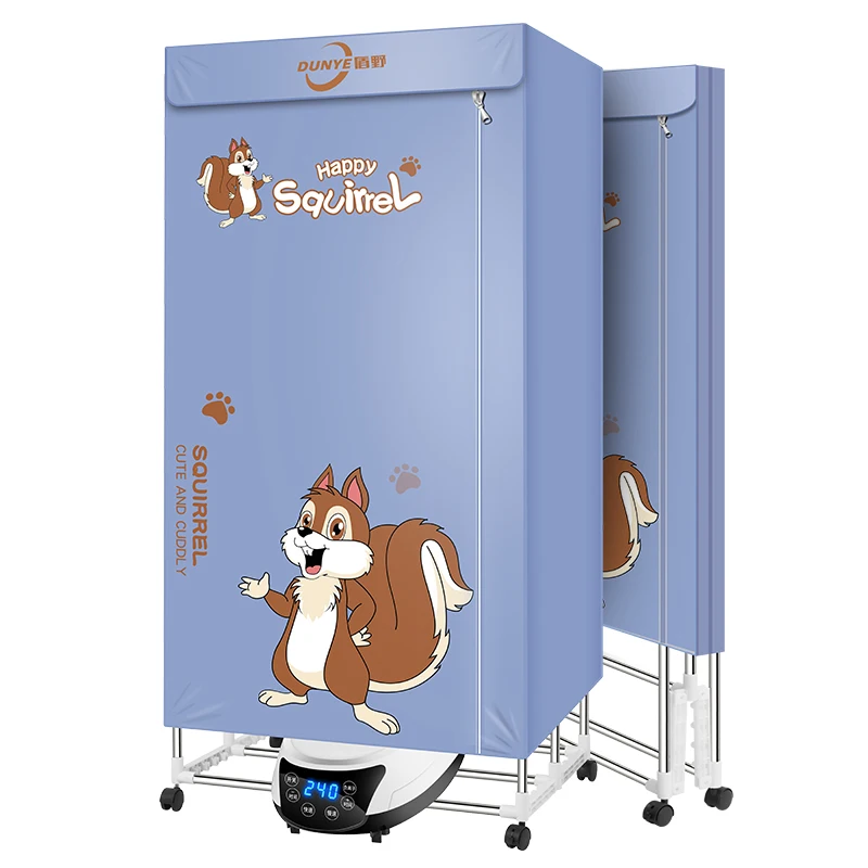 
 Портативная сушилка для одежды, складная электрическая сушилка для одежды, умный сенсорный экран, 4 клавиши, с дистанционным управлением, 2000 Вт, водонепроницаемая  