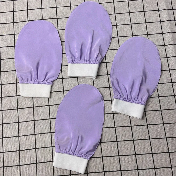 Customized Logo Turkish Silk Exfoliating Mitt Unclog Pores Remove Dead Skin Cocoon Silk Mitt Scrubbing Body With Box Package