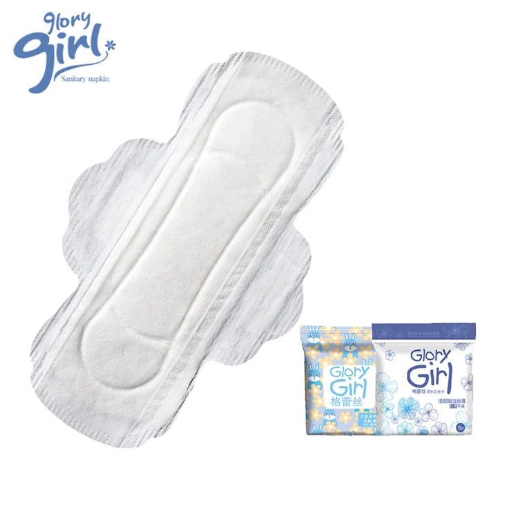 Free sample 100% Organic Cotton Menstrual Sanitary Pads Feminine Hygiene Period Sanitary Napkin Manufacturers