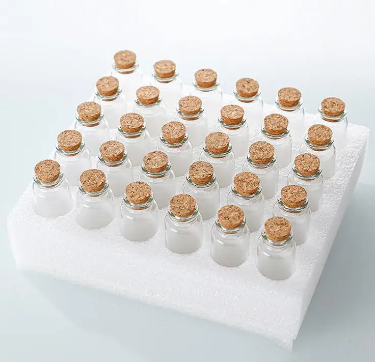 Eco-friendly clear glass vials glass wishing bottles glass test tube with cork for candy tea-leaf spice matchstick