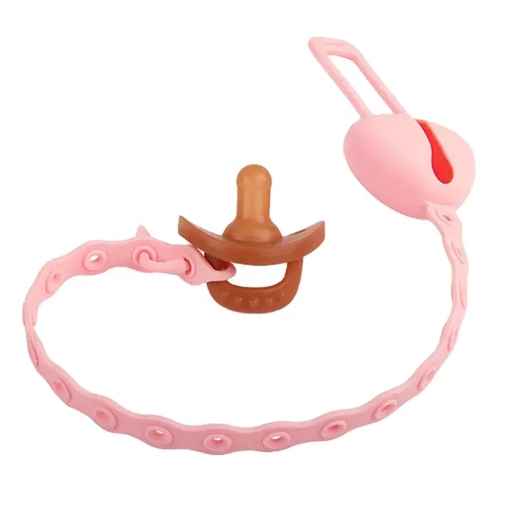 
New Product Ideas 2020 100% Food Grade Silicone Teething Pacifier Clips Chain Holder for New Mommy 