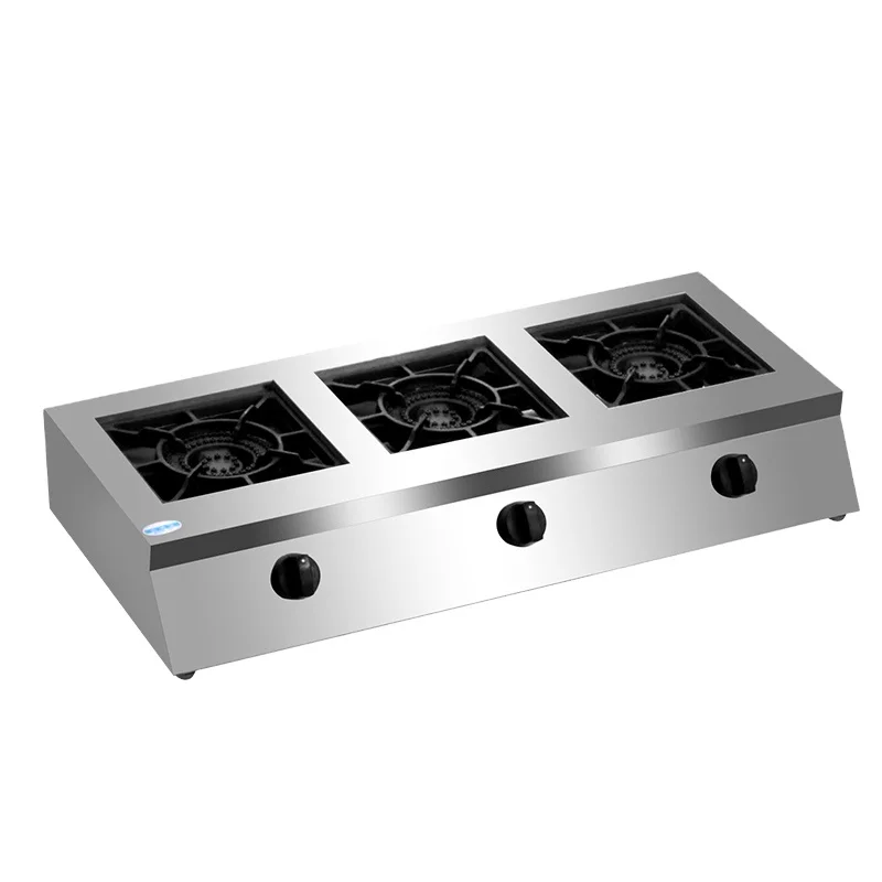 3 горелки WH для использования в отеле, серебристая настольная газовая плита, газовая горелка