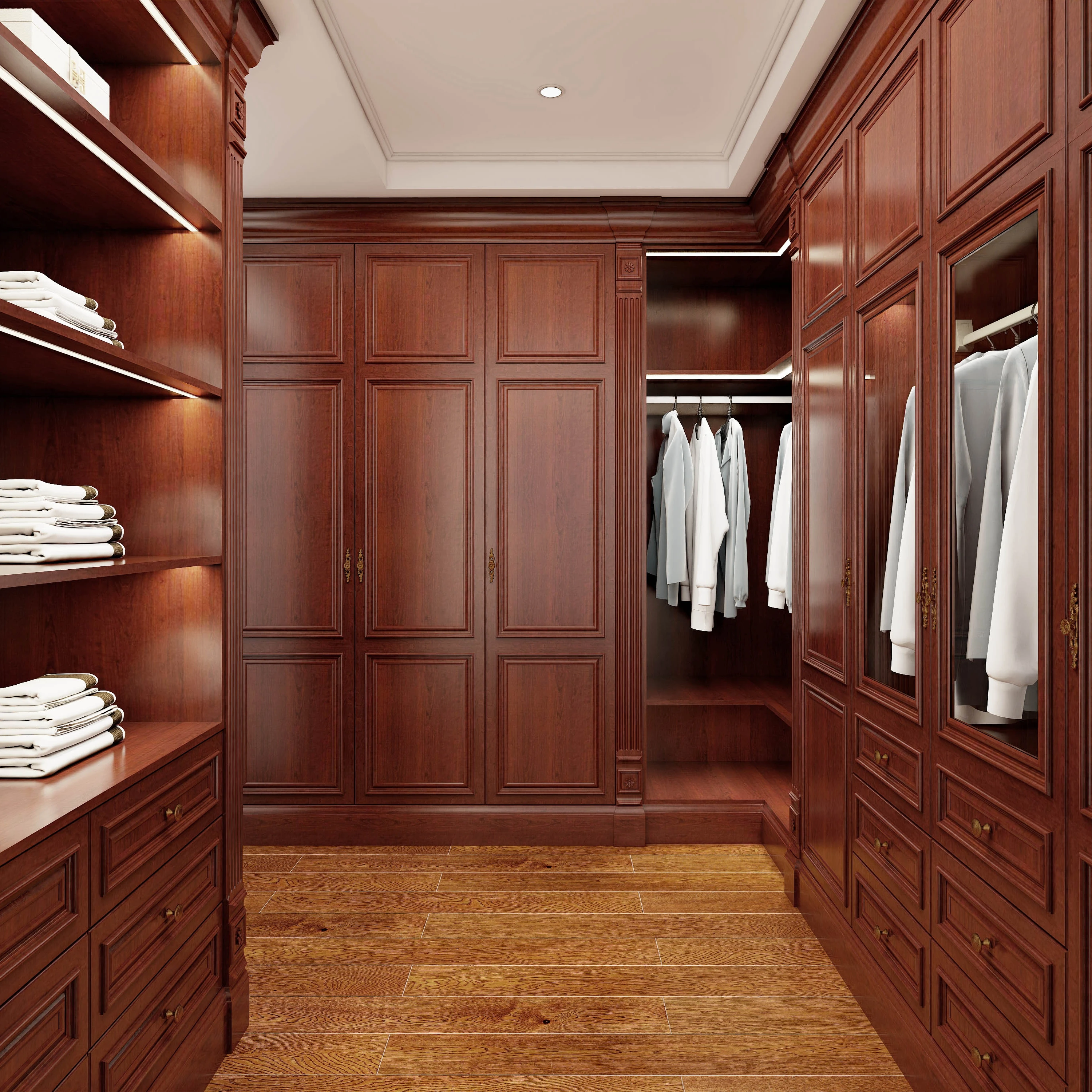 Solid wood with painting closet storage wardrobe customize almirah wardrobe birch cupboards for bedroom wardrobe