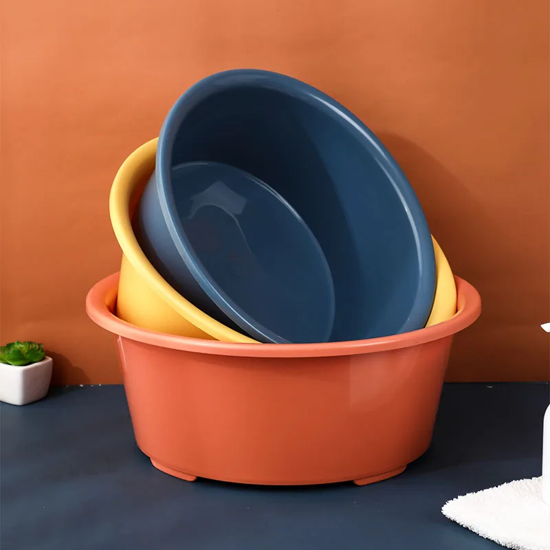 Customized Wholesale Household PP Round Hair Washbasin Bathroom Kitchen Plastic Laundry Wash Basin