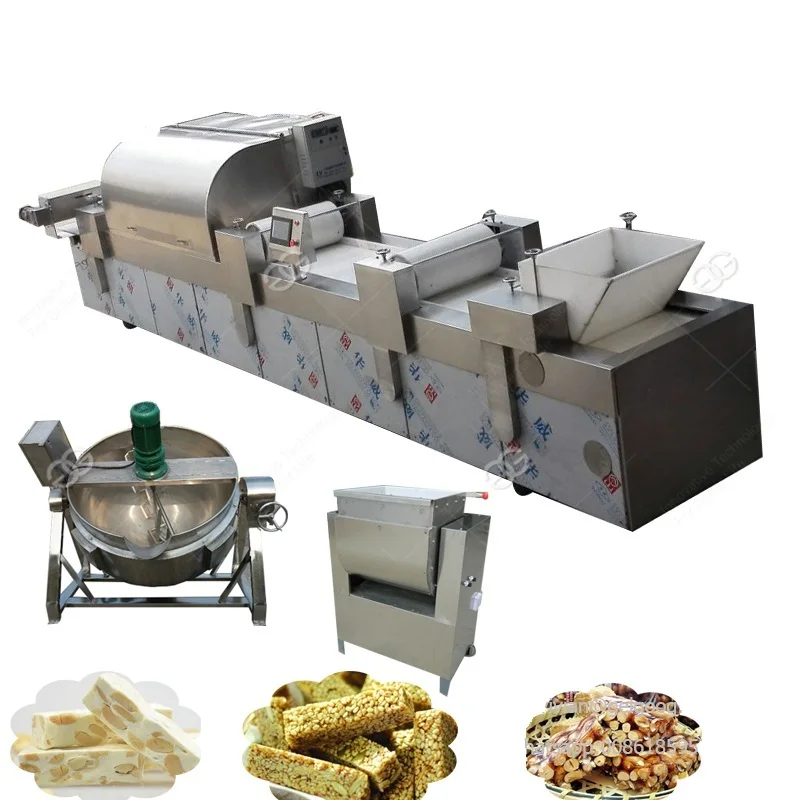 High Efficient Peanut Brittle Making Machine Peanut Bar Production Line Fruits Snack Bar Equipment