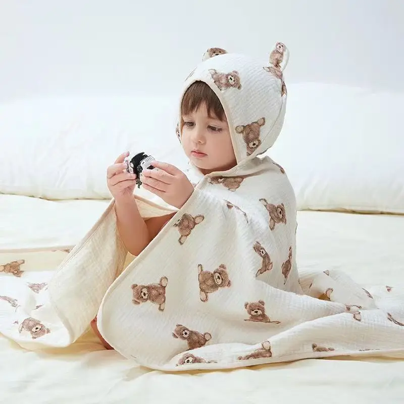 Baby Swaddle Wrap 4-layers Pure Cotton Gauze Receiving Blanket Muslin Quilt Bath Towel Infant Stroller Cover Newborn Photography