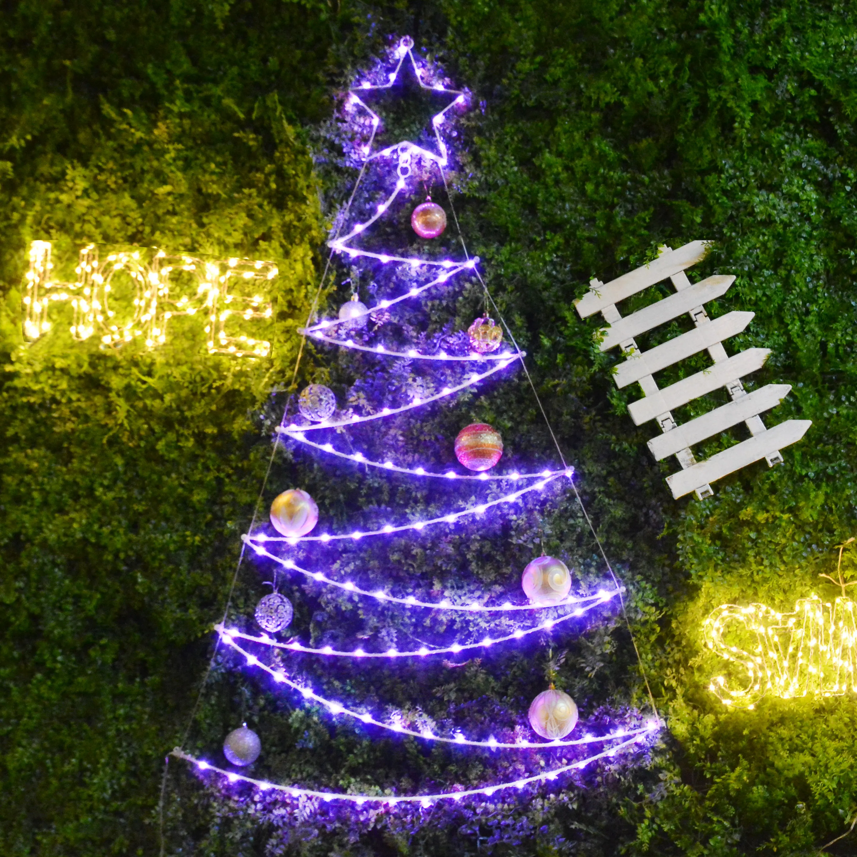 RGB pixel christmas dmx led pixel programmable led string lights novelty addressable rgb led folding rgb christmas light tree