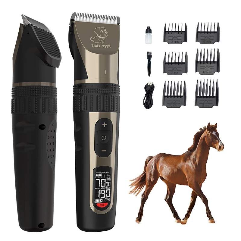 Custom Logo Manufacture Price Electric Rechargeable Cordless Horse Clippers