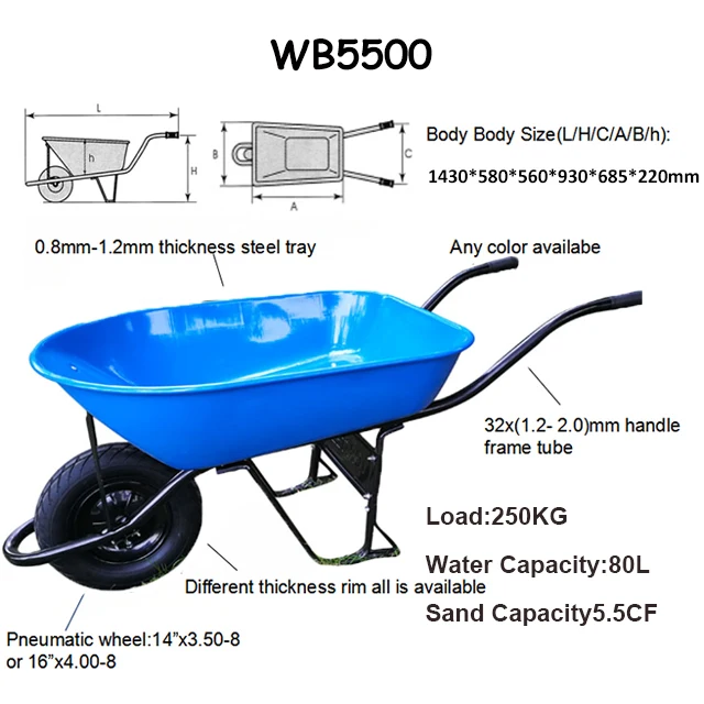 Free sample china construction wheelbarrow manufacturer