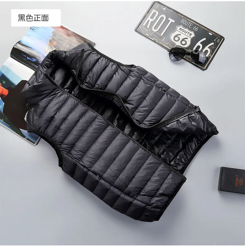 Custom logo  Winter Fashionable Half Sleeved Winter Warm Lightweight Men Puffer Jacket
