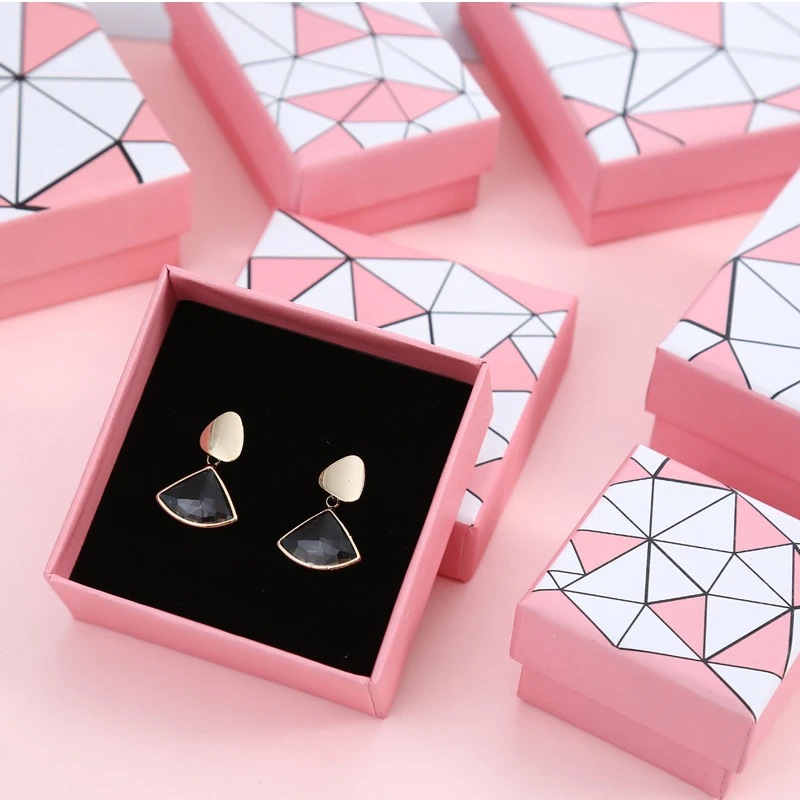 FADELI Custom Logo Printed Jewellery Packaging Boxes Jewelry INS Paper Box Gift Sliding Jewelry Packaging Box with Lid