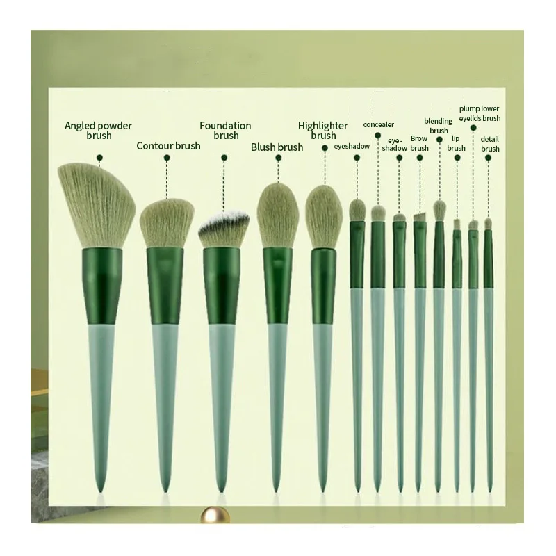 New Eye Shadow brush Foundation Women Cosmetic Beauty Soft Make Up Tools Bag 13 PCS Makeup Brushes Set wholesale
