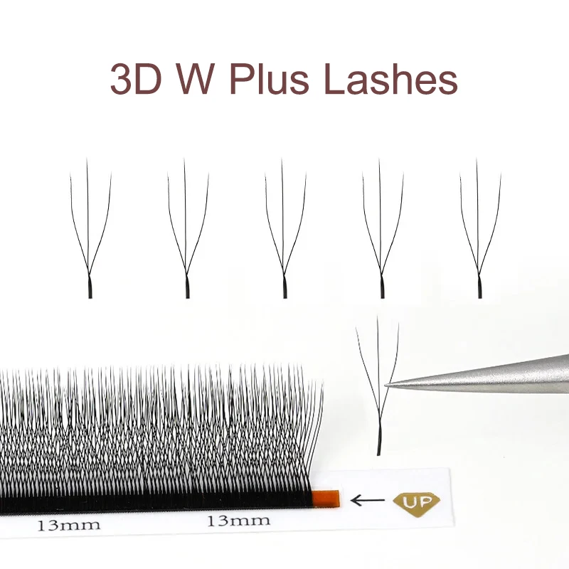 Jaunty Sky New Product 3D W Plus Lashes Private Label Volume Lashes Korea PBT Fiber Korean False Eyelash Extension Kits