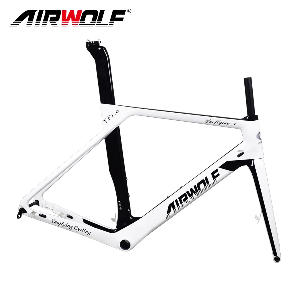 Airwolf Carbon Road Disc Frame Size 49/52/54/56cm Bicicleta Carbon Bike Frame Full Toray T1000 Carbon Frame Road