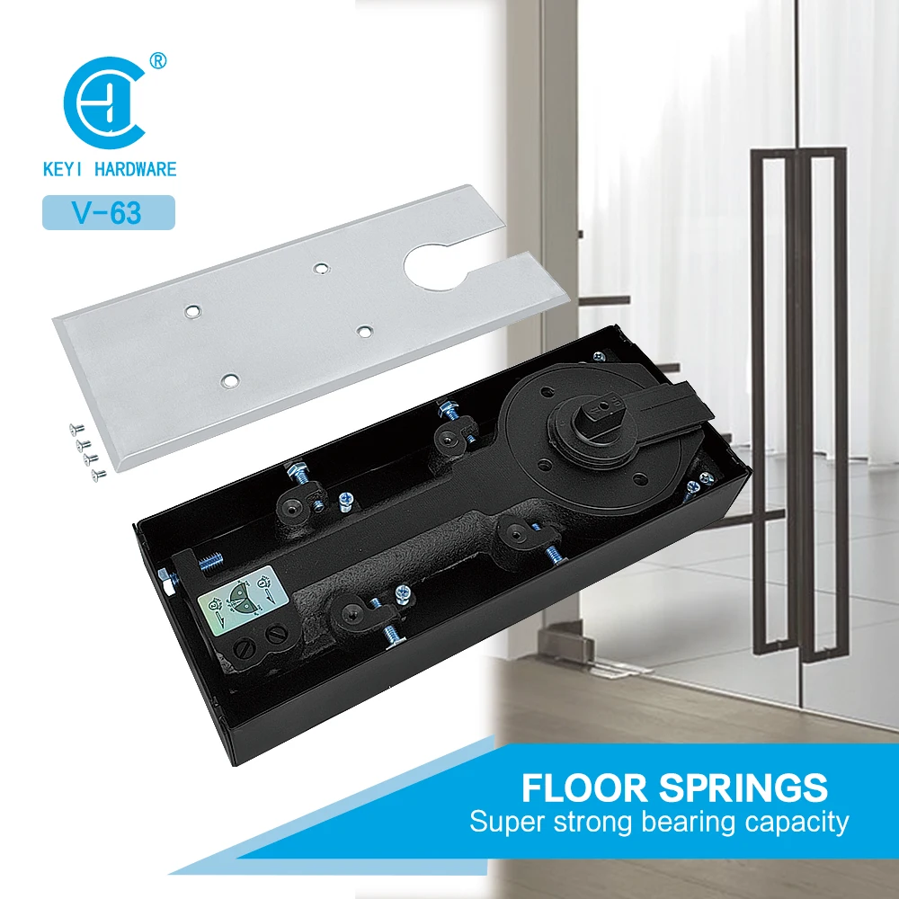 Wholesale glass door hydraulic floor hinge 2 speed adjustment door closer