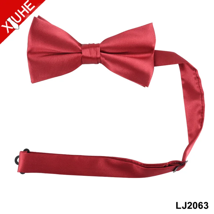 Solid Bowties Red Color Bow tie Wholesale Satin Solid mens Bowtie