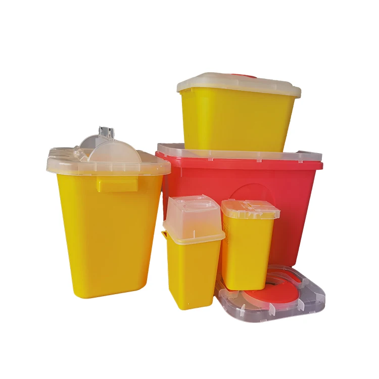 Square round plastic paper Medical Waste Container Sharp Medical Sharp Container For Hospital