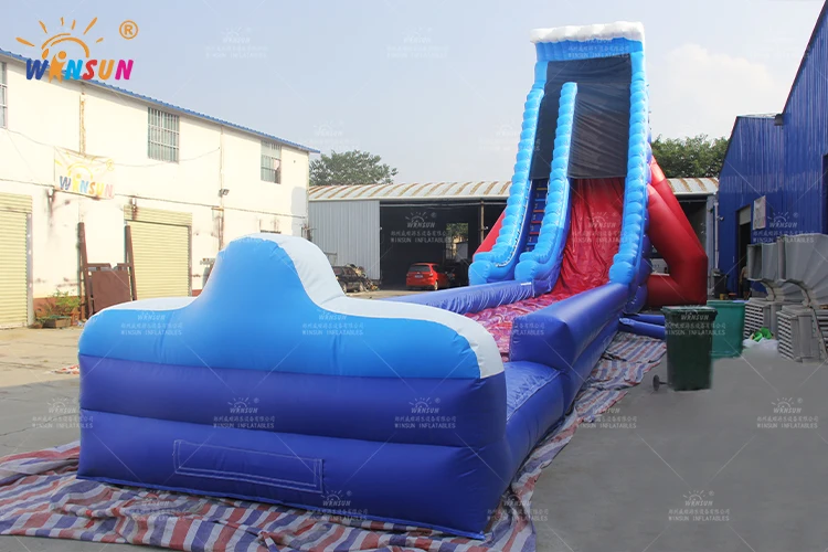 Custom Logo Printed playground Inflatable Outdoor Water Park Slides