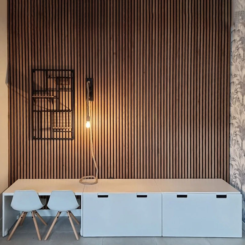 Acoustic MDF Wood Panels Sound-Absorbing Soundproof Plastic Interior Wall Panel Sheets for Hotels Outdoor Exterior Applications