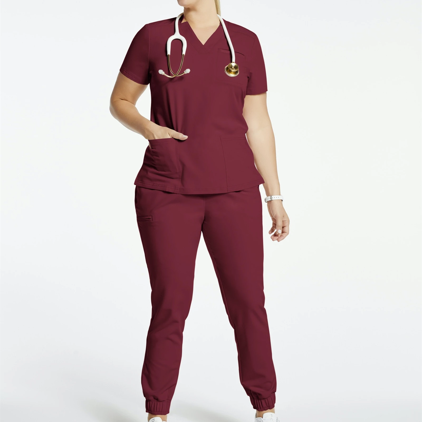 Модные больничные наборы для бега из полиэстера и вискозы и спандекса