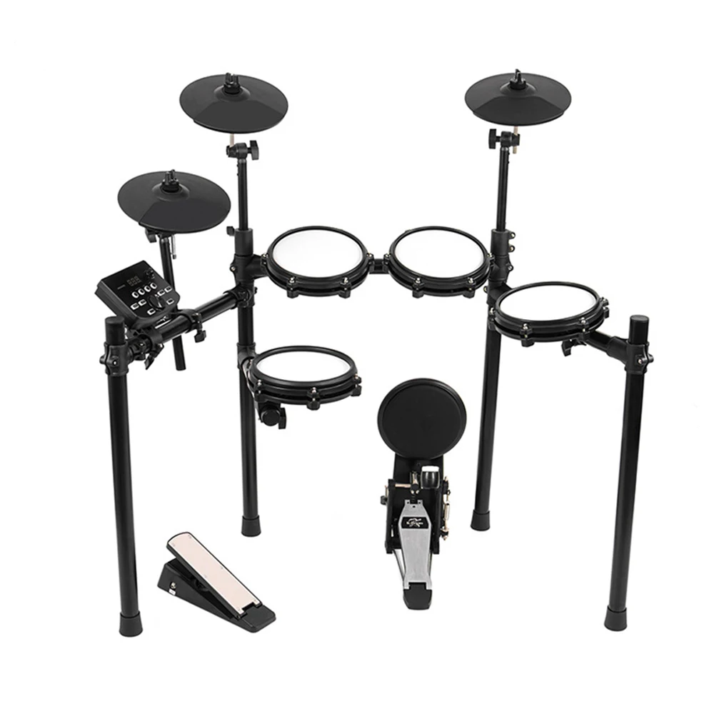 Home Music Instrument 7 Piece Cymbals Drums Electric Drum Set For Beginners