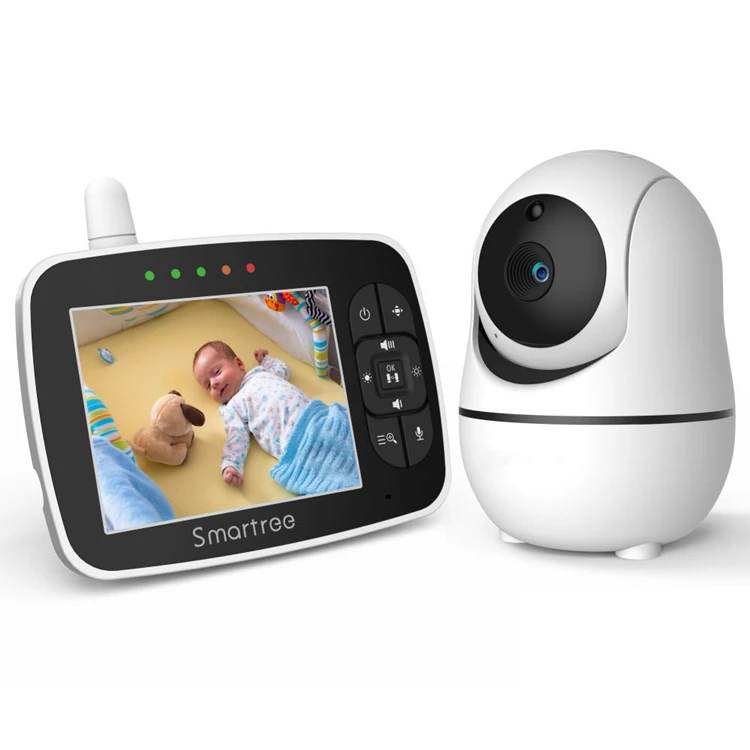 Factory direct sales 3.5 inch pan/tilt video baby monitor with night vision two-way talking amazon hots