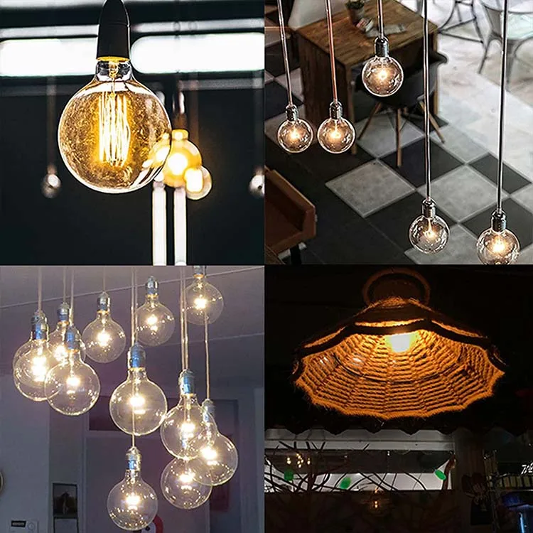 Wholesale Factory OEM G80 110V 230V DIM E26 E27 4W 6W clear glass edison LED bulb for sitting room lighting