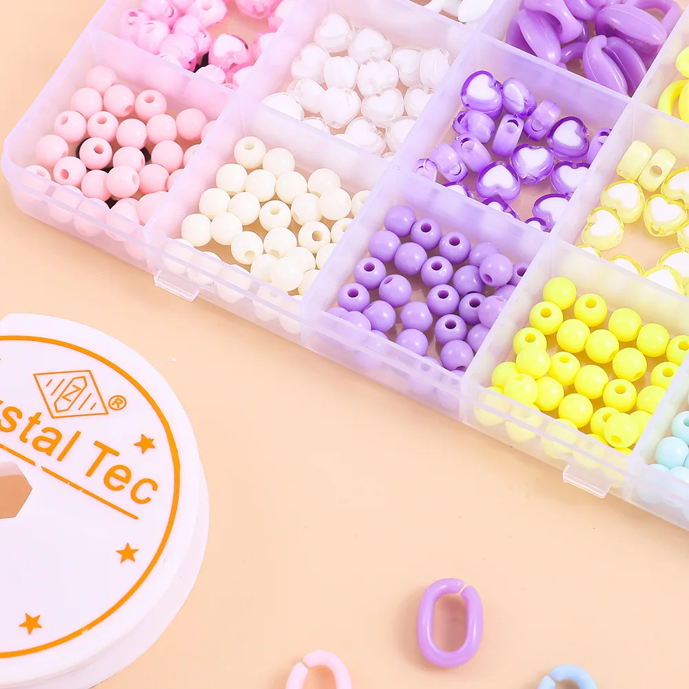 DIY Craft Kits Soft Ceramic Polymer Clay Acrylic Love Beads Sets for Jewelry Making