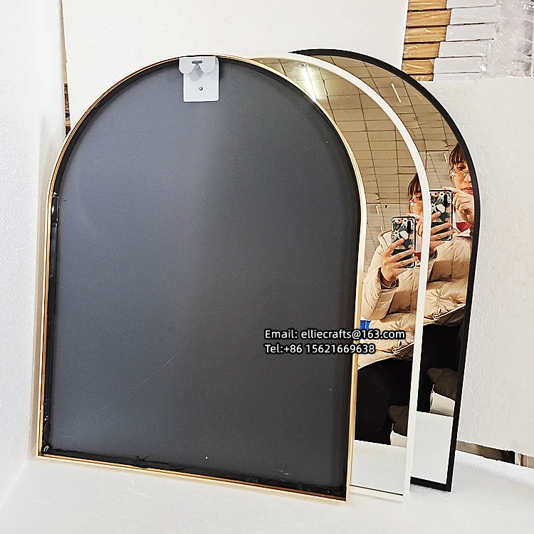 Metal Aluminum Alloy Framed Arch Mirror/ Bathroom Wall Mirror/ Decorative modern Mirror 40x60x95 55x70