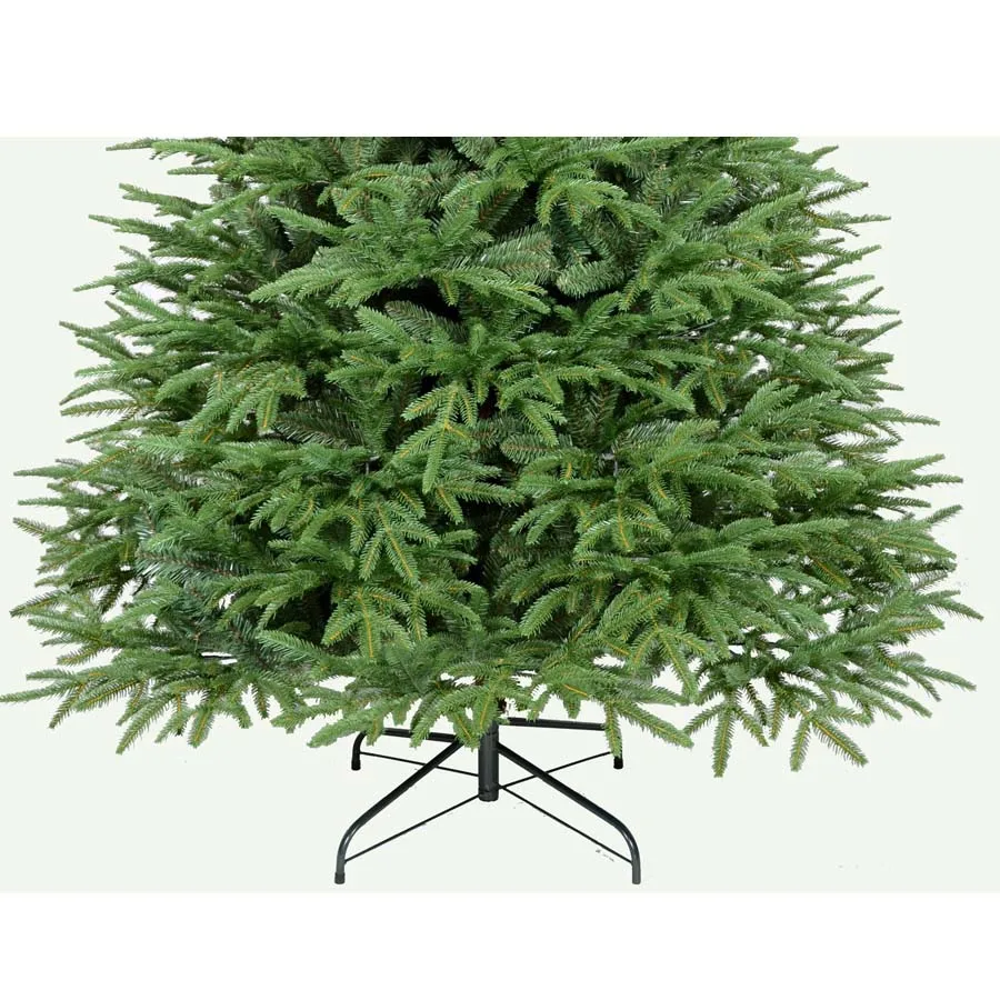 Pre-lit Hinged PE PVC Full Fir Indoor Christmas Tree Artificial For Party Decoration