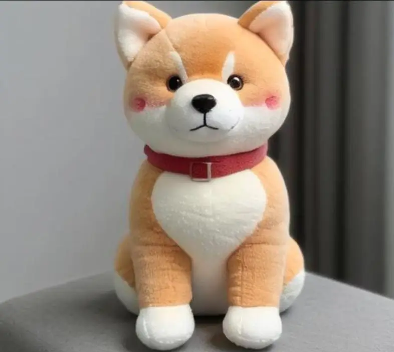 OEM ODM Custom Cute White Shiba Dog Stuffed Animal Toys Soft Shiba Plush Toy Puppy Doll