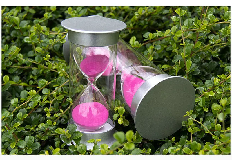Decorative Silver Cover  Kids Eating Timing Restaurant Use Hourglass Sand Timer