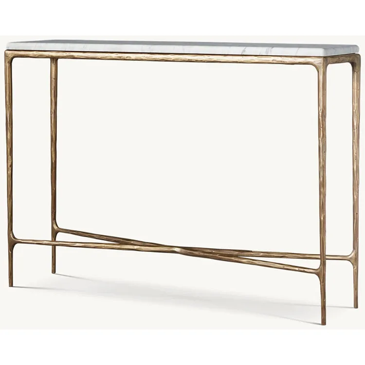 Premium Quality Traditional stylish Hand forged Iron unique Console Table marble for Home and Office