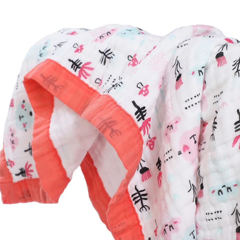 Newborn Double Breathable Premium Blankets 100% Organic Cotton Gauze Super Soft Cotton Swaddle Blanket