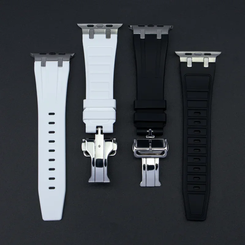 CAOWTAN 18mm 20mm Watch Strap Metal Folding Buckle Clasp Wristband Stainless Steel Buckle Automatic Deployment Watch Accessories