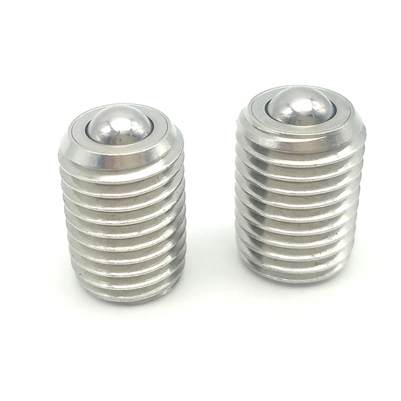 ZBCSB Stainless Steel Hex Head SUS 304 Ball Rollers Plunger with Set Screw Bolt Without Spring M6-20