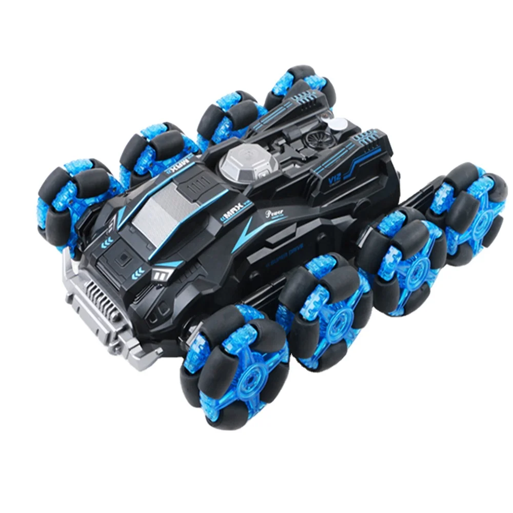 Newly HOSHI 1620 Deformation Car 8-Wheels Stunt Car Drift Spray Climb Stairs Toy Spray Car 2.4G Remote Control Off-road Truck