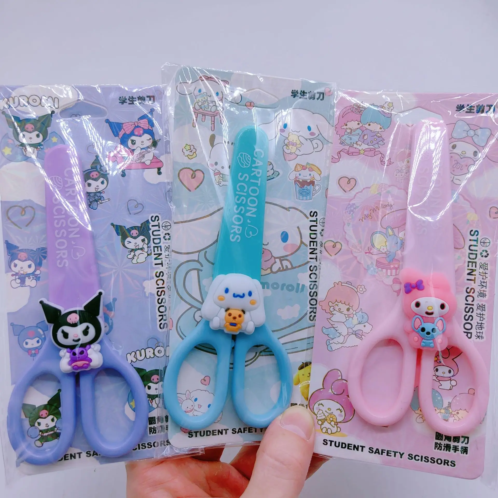 Super Marie Scissors Cartoon Portable Multifunction Child Art Designing Paper Cutter Knife Gifts