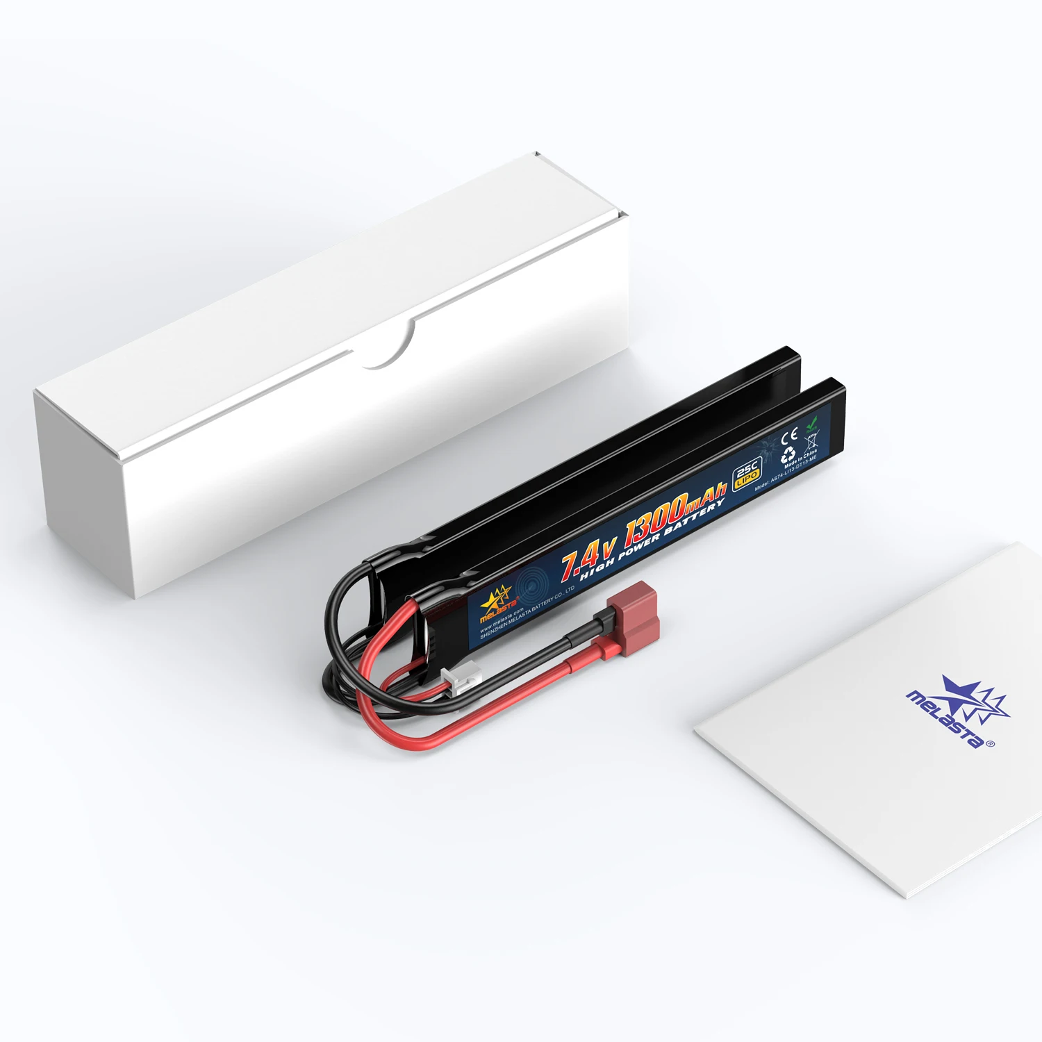 Аккумуляторная литиевая батарея Melasta Airsoft 1300mah 2s 7 4 v 15c 25c Lipo Battery с разъемами T Plug