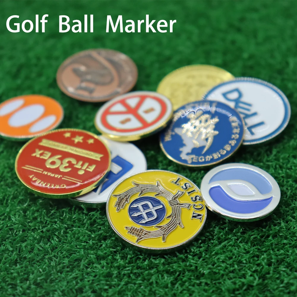 PRIMUS GOLF Best Price Various design Novelty Ball Markers 25mm 30mm Metal Magnetic Golf Ball Marker Golf Hat Clip